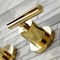 Kingston Brass Roman Tub Faucet, Polished Brass, Wall Mount KS8022CML - alternate 2